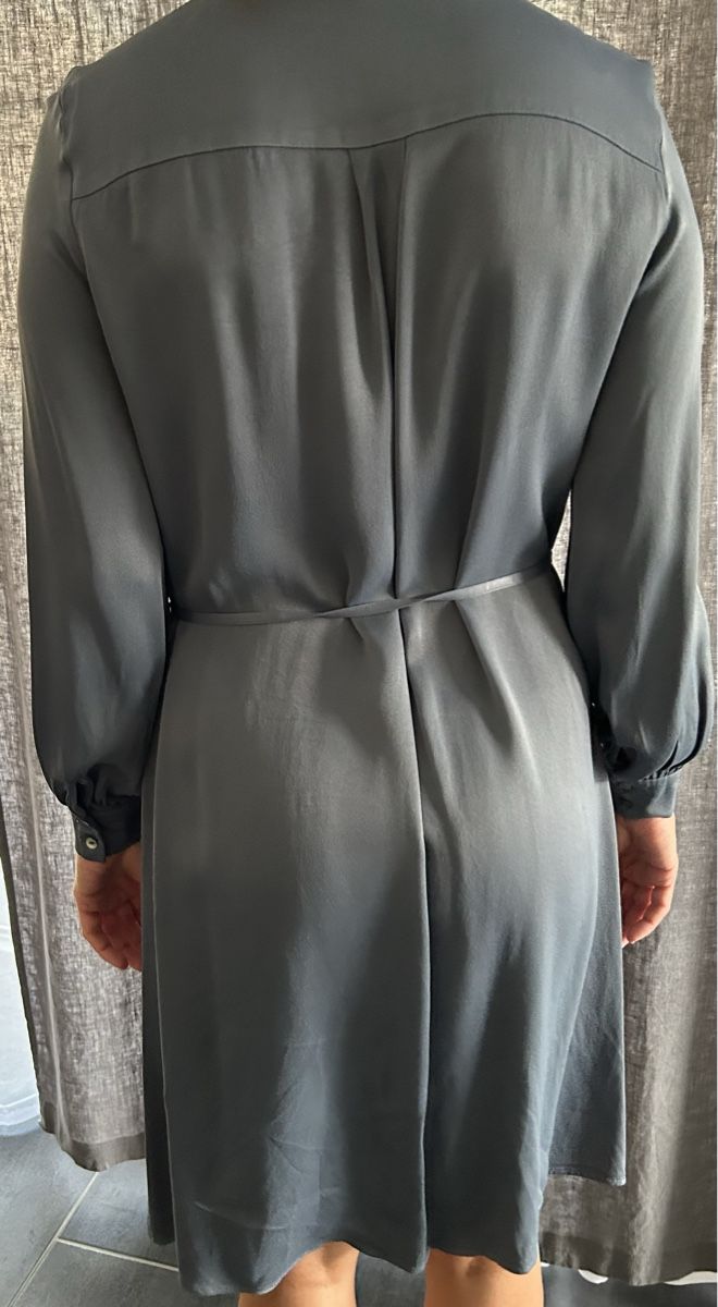 Stefanel Vestiti: Stefanel Coctailkleid Grau Damen Satin – Usato da Wimmis venduto da rimnakit 1