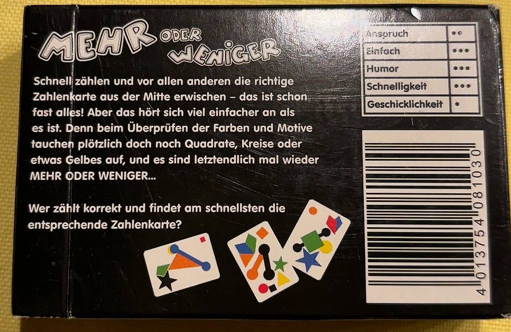 Spiele: Mehr oder weniger – Gebraucht aus Wallisellen von Masitaca 1