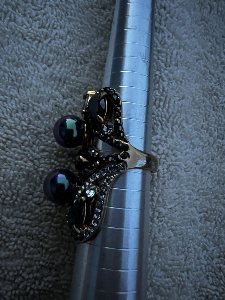 Anelli: Schmuck: Eleganter Damenring mit Perlen, Grösse 19/20 – Nuovo e nell'imballaggio originale da Rorschach venduto da lvi_p29s 3