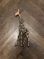 Handgeschnitze Giraffenfigur aus Zentralafrika