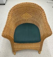 2 Rattan Sessel natur mit Sitzkissen guter Zustand