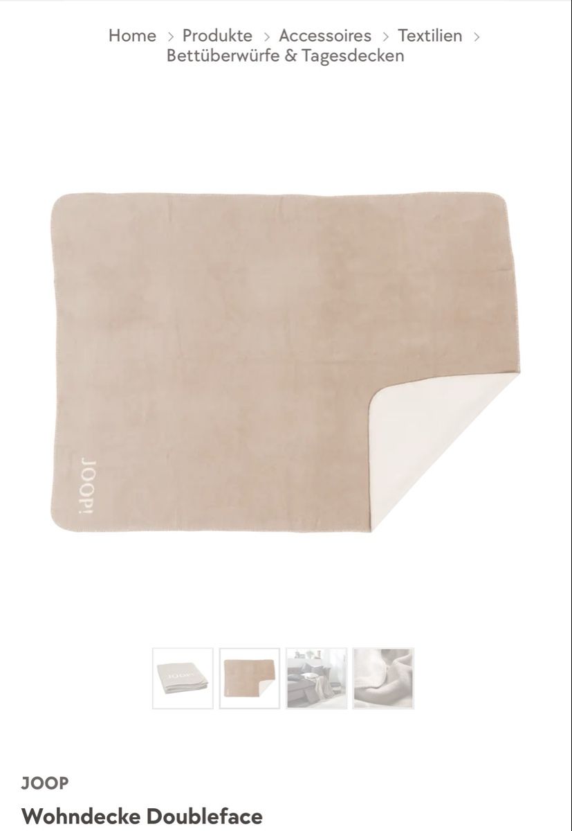 Decken: JOOP Wohndecke Doubleface beige  – Gebraucht aus Oftringen von Makeq 3