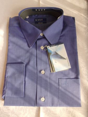 Hemd Herren, blau Gr. 40, M, Bügelfrei **NEU** von Kauf