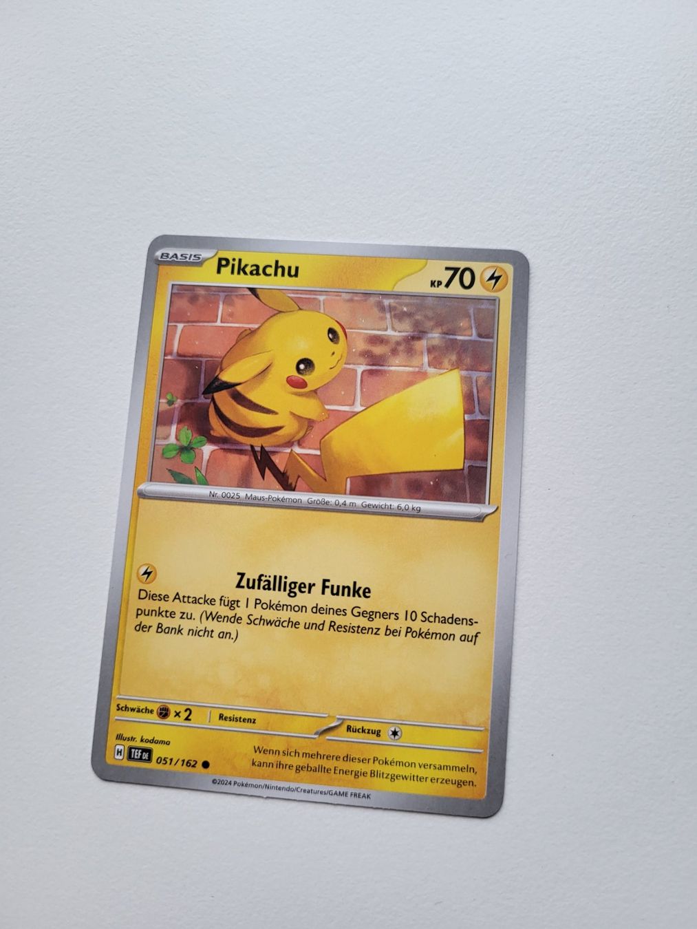 Pokémon Carte collezionabili: Pikachu (Temporal Forces 051/162) – Usato da Erlenbach ZH venduto da ram_mjn5