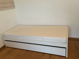 Bett 90cm x 200cm Platzsparbett( 2 Betten , 1 Matratze)