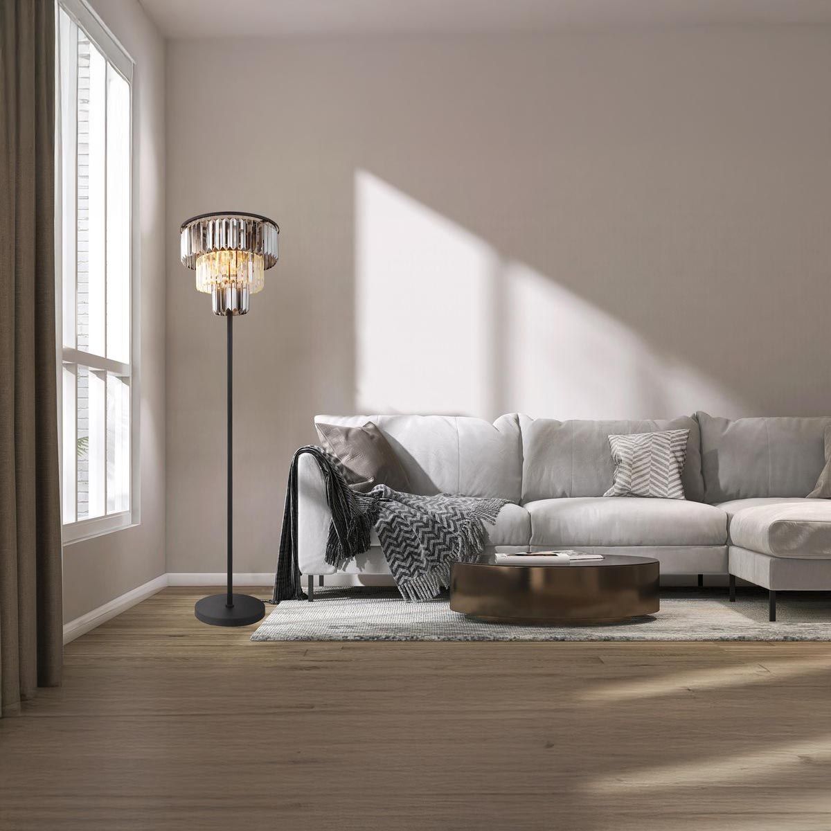 Lampade: Stehleuchte, Glaskristalle, 160 cm Höhe – Nuovo (secondo la descrizione) da Kreuzlingen venduto da Smart-Light 2