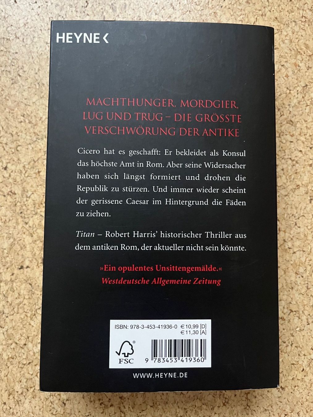 Bücher: Taschenbuch "TITAN", Robert Harris – Gebraucht aus Grosswangen von Vita500 1