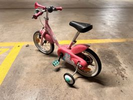 Pink Kinder Velo mit Stützräder