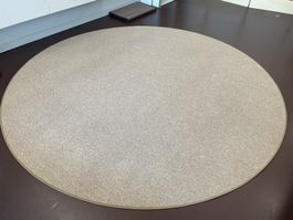 Teppich rund sandbeige 300 cm