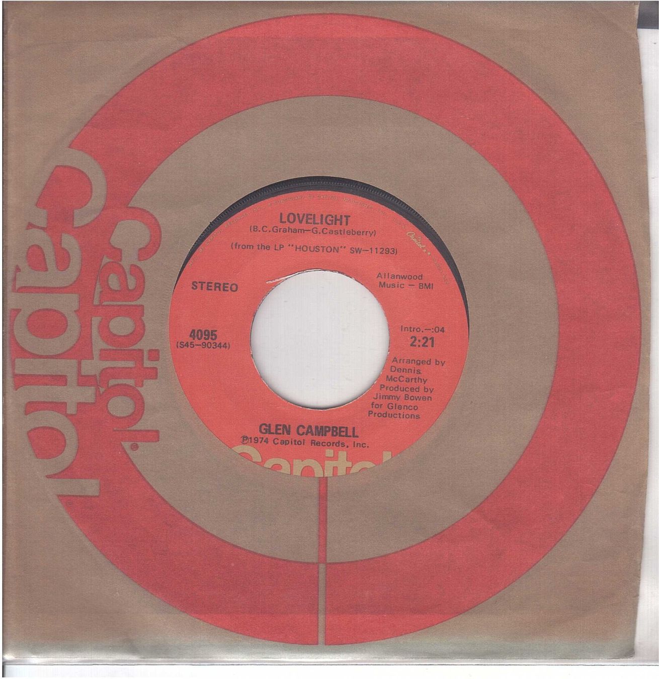 Dischi in vinile: GLEN CAMPBELL - LOVELIGHT – Usato da Oberwil (Dägerlen) venduto da thealbum