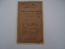 Originale Divisionskarte von 1891, seltene Militärkarte