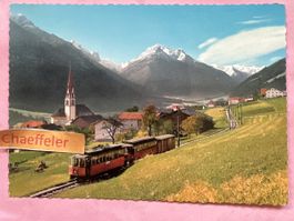 1967 Telfes. Stubaitalbahn mit Pinnistal, Habicht und 