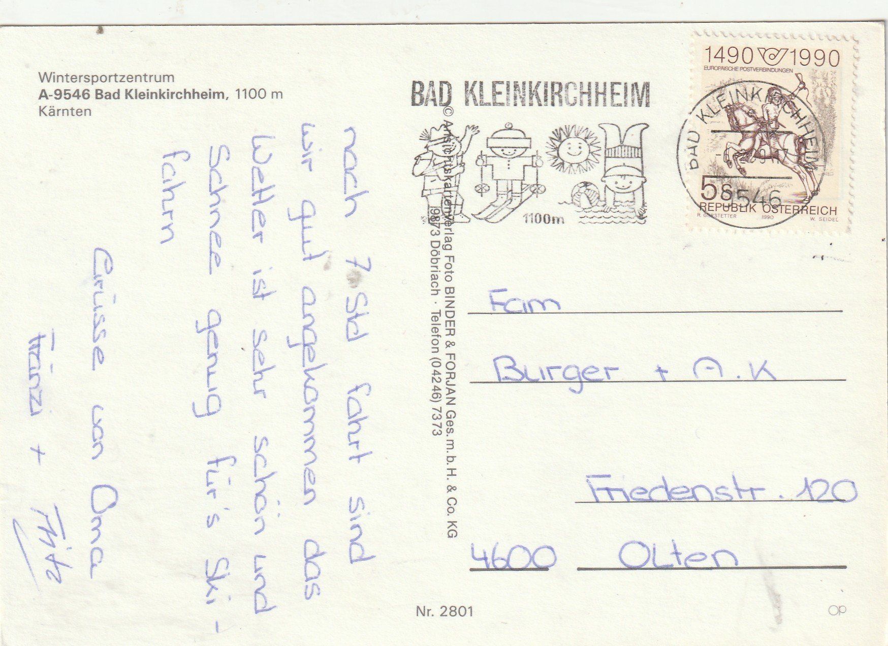 Cartoline postali: Winter Kleinkirchen – Usato da Lumbrein venduto da made02 1