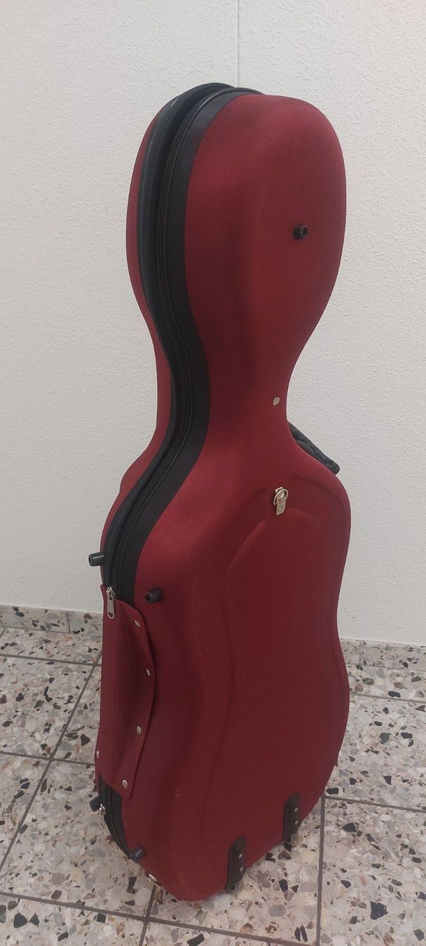 Strumenti musicali: 4/4 leichtes Cello koffer farbe rot 5-kg. – Usato da Glattbrugg venduto da Swissmusik 2