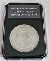 1883 USA MORGAN SILVER SILBER DOLLAR AU 55 NEW ORLEANS MINT