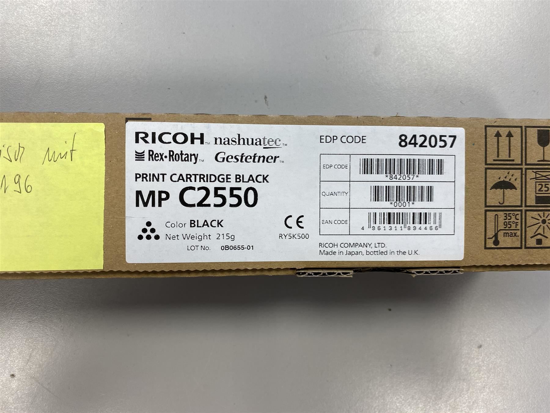 Ricoh Druckerpatronen & Toner: Toner Ricoh MP C2550 Schwarz – Neu und originalverpackt aus Wängi von Bmo 1
