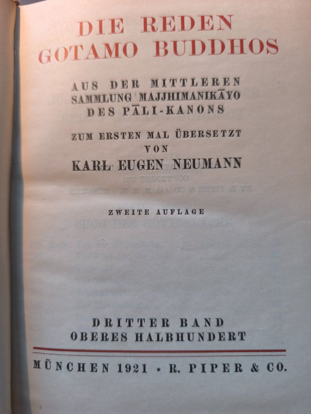 Libri: Die Reden Gotamo Buddhos Mittlere Sammlung – Usato da Aarau venduto da gurnigel65 1