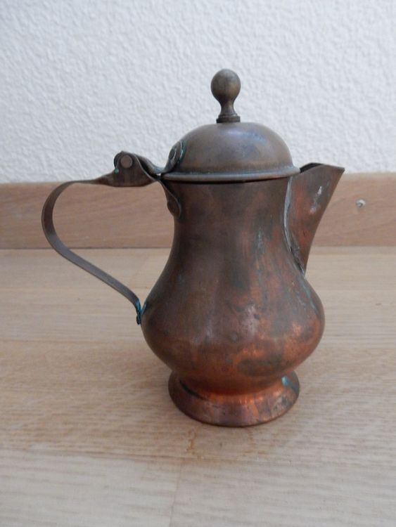 Handgefertigter Kupferkrug Mit Silbergravur - 2,1 Liter, Schwarz, Für Trinkwasser & Deko