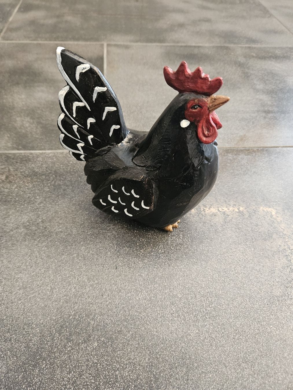 Figuren: Dekofigur Hahn schwarz Holz – Neu (gemäss Beschreibung) aus Anwil von nomolnoi