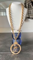 Karl Lagerfeld collier vintage plaqué or XL Rare