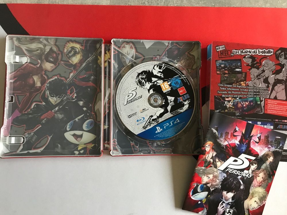 Jeu Persona 5 PS4 + Steelbook - Version Neuve Sous Blister, Aventure Et Action