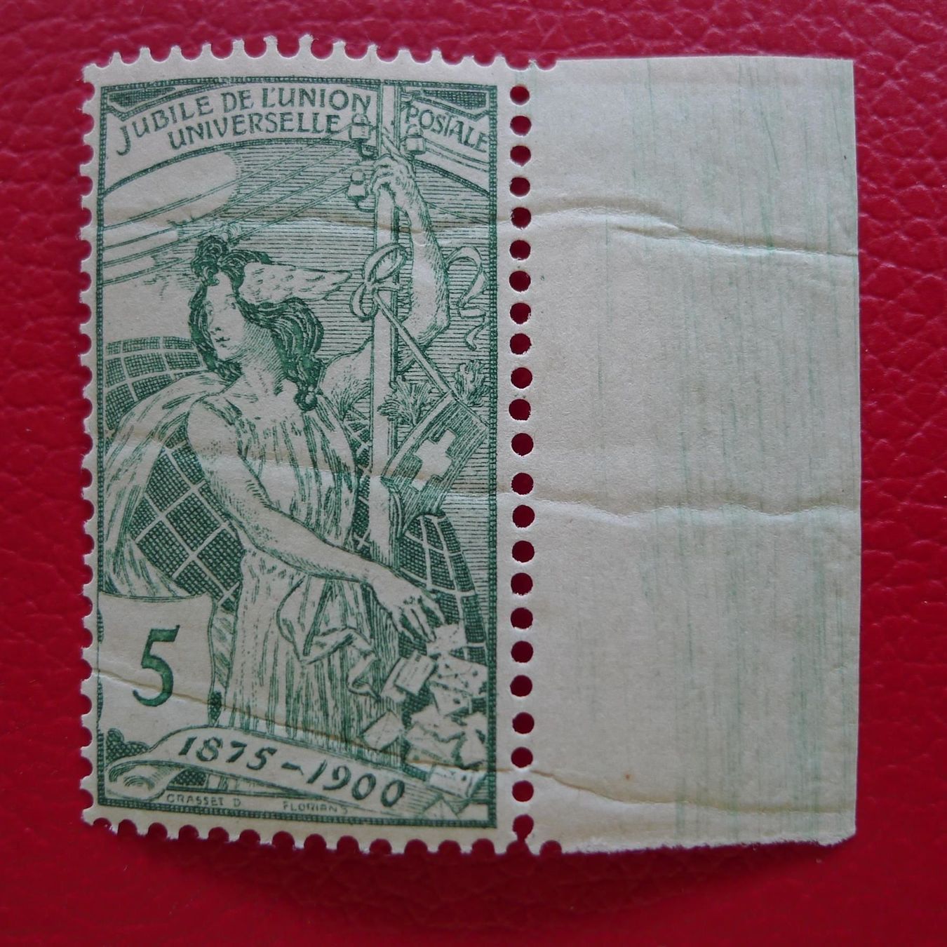 Tutti i francobolli: 1900, UPU, Nr.77A ** postfrisch +Bogenrand, Kat: 190.-+ – Usato da Sursee venduto da Luzernerraute