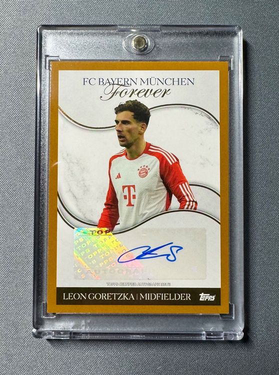 Carte Topps Match Attax Leon Goretzka FC Bayern Autographiée - Originale NEUF