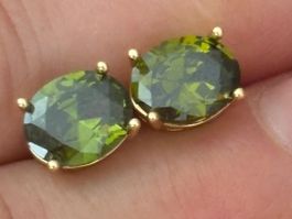 Luxus Elegante Ohrschmuck Ohrstecker Farbe Gold / Olive