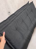 3 big seat cushions for garden lounge black