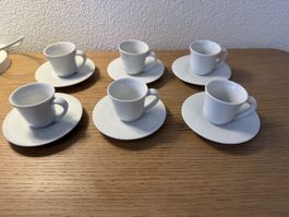 6 tasses espresso et soucoupes ALESSI Toyo Ito 2006