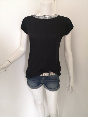 🤩MANGO TOP SCHWARZ MIT PAILLETTEN & RÜCKENFREI