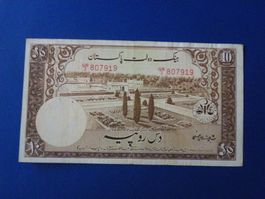 Pakistan: Seltene 10 Rupiees (1948-1970), P-13 Sammlerstück!