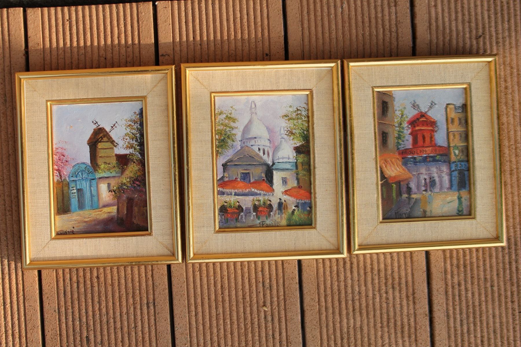 Leinwände & Keilrahmen: Lot de 3 Tableaux peint de Paris – Gebraucht aus Agiez von chouchanelle