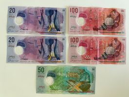 Lot de 5 billets des Maldives – 290 Rufiyaa – série 2015