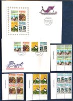 1987 / 100 Jahre  Tourismus FDC + Block “ Viererblock Satz