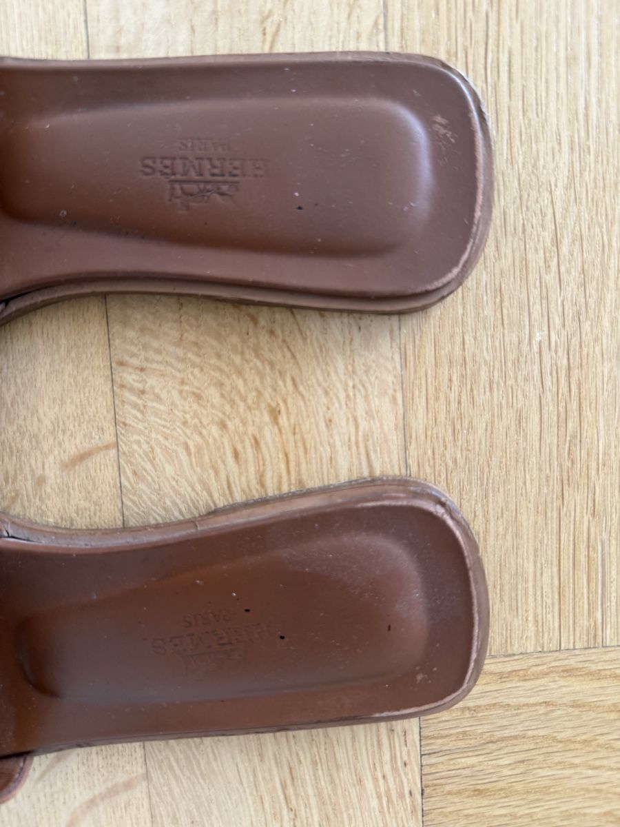 Hermès Scarpe da donna: Hermès Sandals Brown Leather Size 37  – Usato da Zürich venduto da geraldinebiene 2