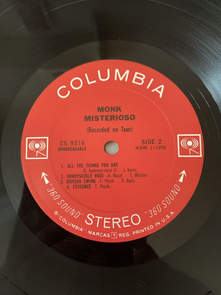 Schallplatten: Thelonious Monk / Misterioso on tour – Gebraucht aus lausanne von Ccheche 2