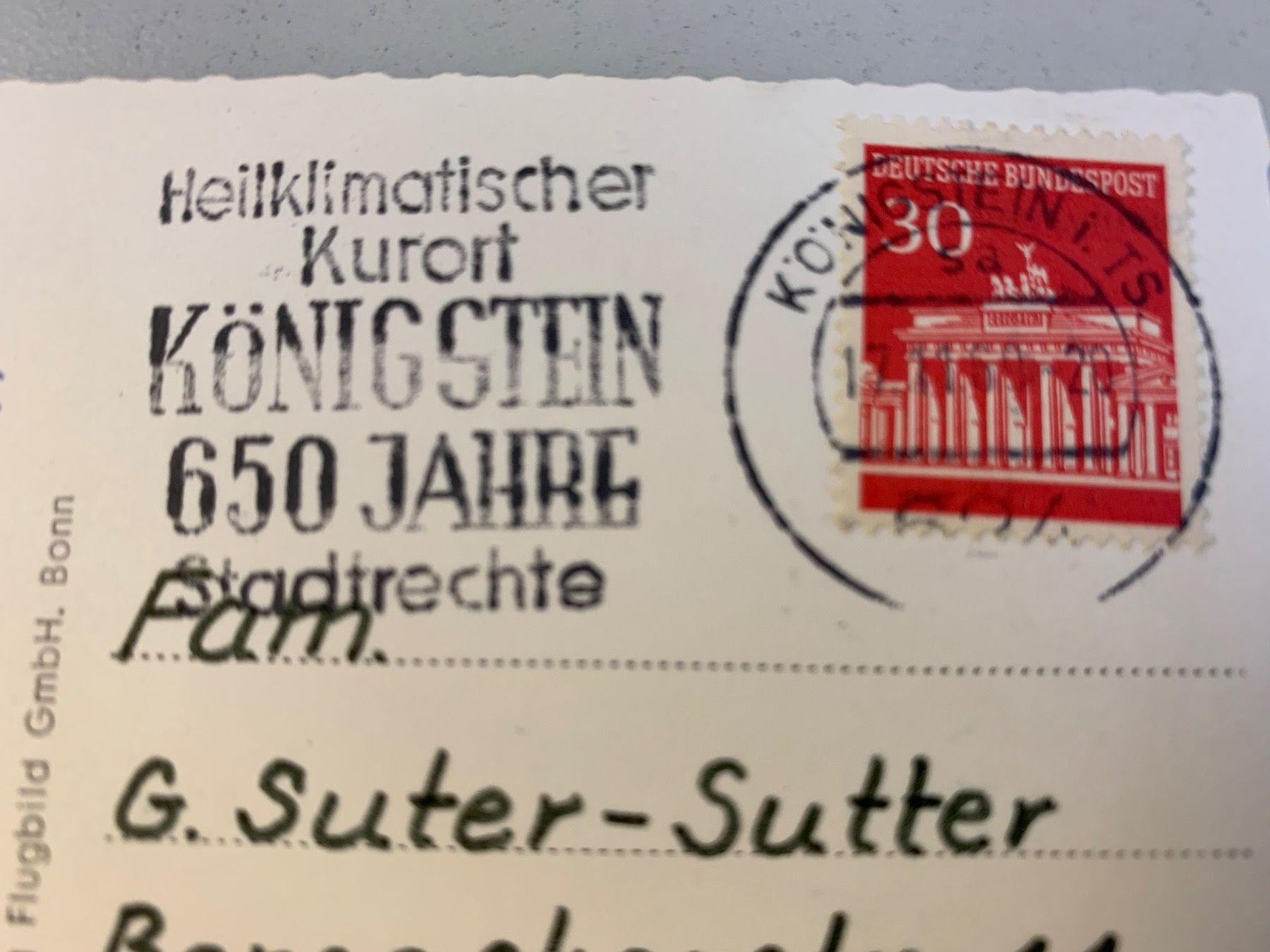 Ansichtskarten: Alte Postkarte Schulungsheim Olivetti Königstein – Gebraucht aus Erlenbach ZH von Ritschly 5