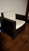 2 Rattan, geflecht Sessel/braun