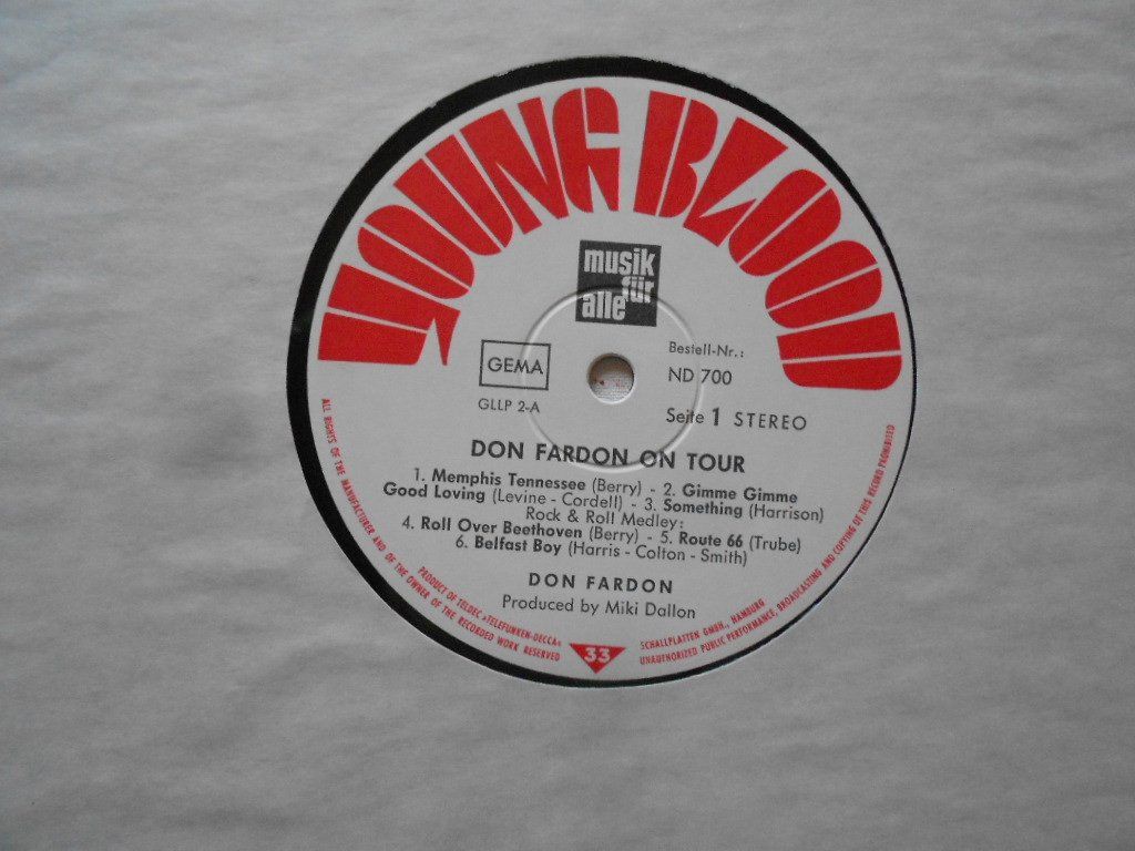 Dischi in vinile: DON FARDON  -  ON TOUR – Usato da Bex venduto da Giorgiob 2