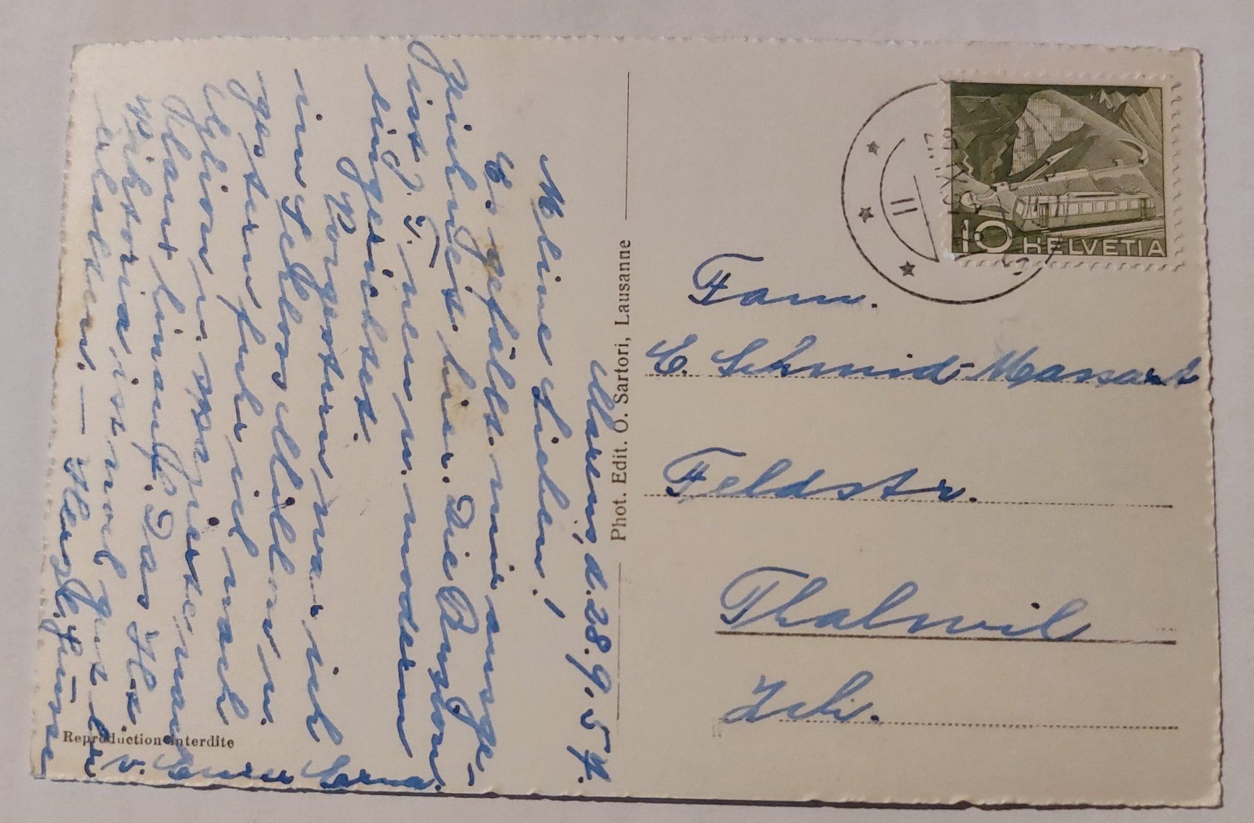 Cartoline postali: AK Montreux – Usato da Opfikon venduto da Carslo5 1