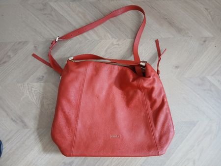 Furla Red Leather Bag Larger Size