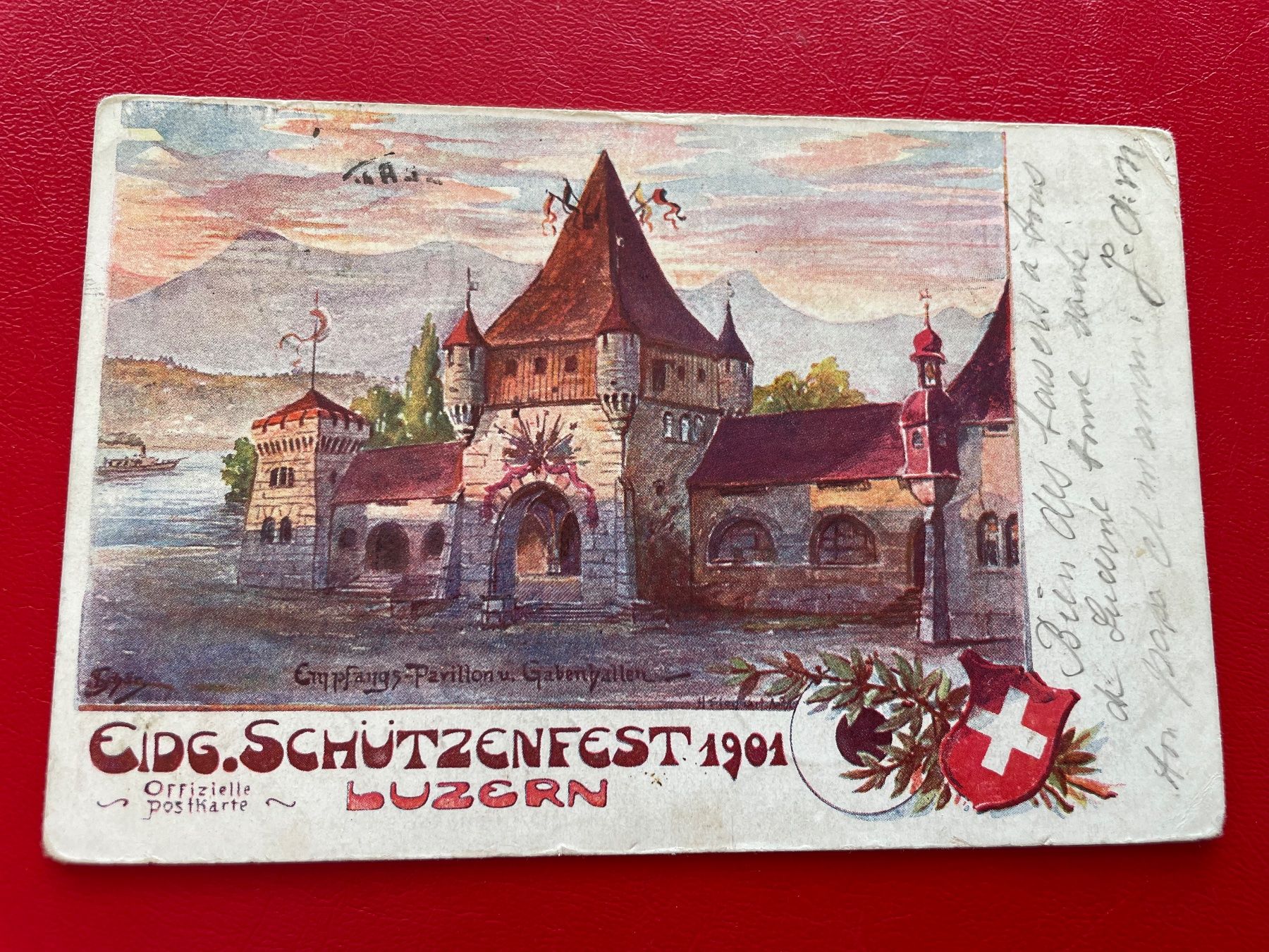 Ansichtskarten: 1901 Eidgenössisches Schützenfest Luzern – Gebraucht aus St-Légier-Chiésaz von Theo006