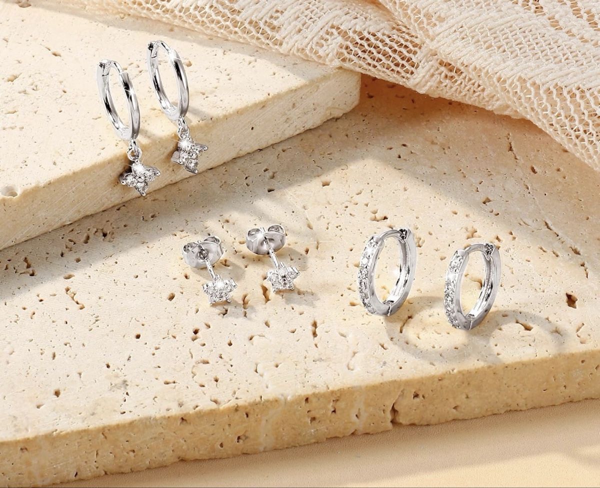 Orecchini pendenti & Orecchini a lobo: 3 Paar Ohrringe Silber 925  – Nuovo e nell'imballaggio originale da Hemmental venduto da GoldWert1