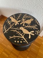 Beistelltisch schön mit Vögel, Mangoholz, rund, neu