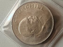 Münze Churchill Elizabeth II 1965 guter Zustand