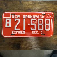 🇨🇦 1975 Vintage Autonummer - New Brunswick B21-588 -Kanada