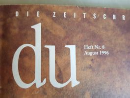 alte Kultur Zeitschrift DU - 1996  Am Anfang war die Kunst