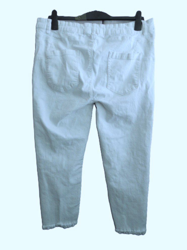 Pantaloni: Gr. 44/46 MS weisse Hose mit Stretch s.Masse – Usato da Basel venduto da frausommerwind 6