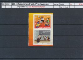 2004 Zusammendruck, Pro Juventute aus Markenheft. **
